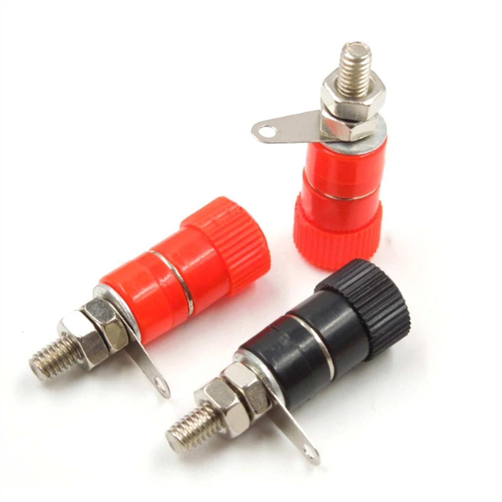 Connecteurs de fiche Banane Rouge et Noir 4mm, 10 pièces, Terminal de câblage PCB for Bloc de Haut-Parleur