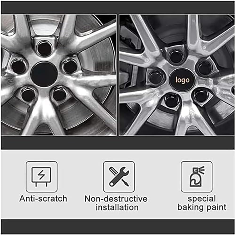 Capuchons Centre Roue Peugeot 205 GTI - Lot De 4 Enjoliveurs 65mm
