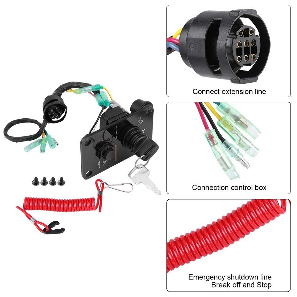 Gruppo pannello interruttori 12V chiave singola per fuoribordo Yacht 704-82570-12-00