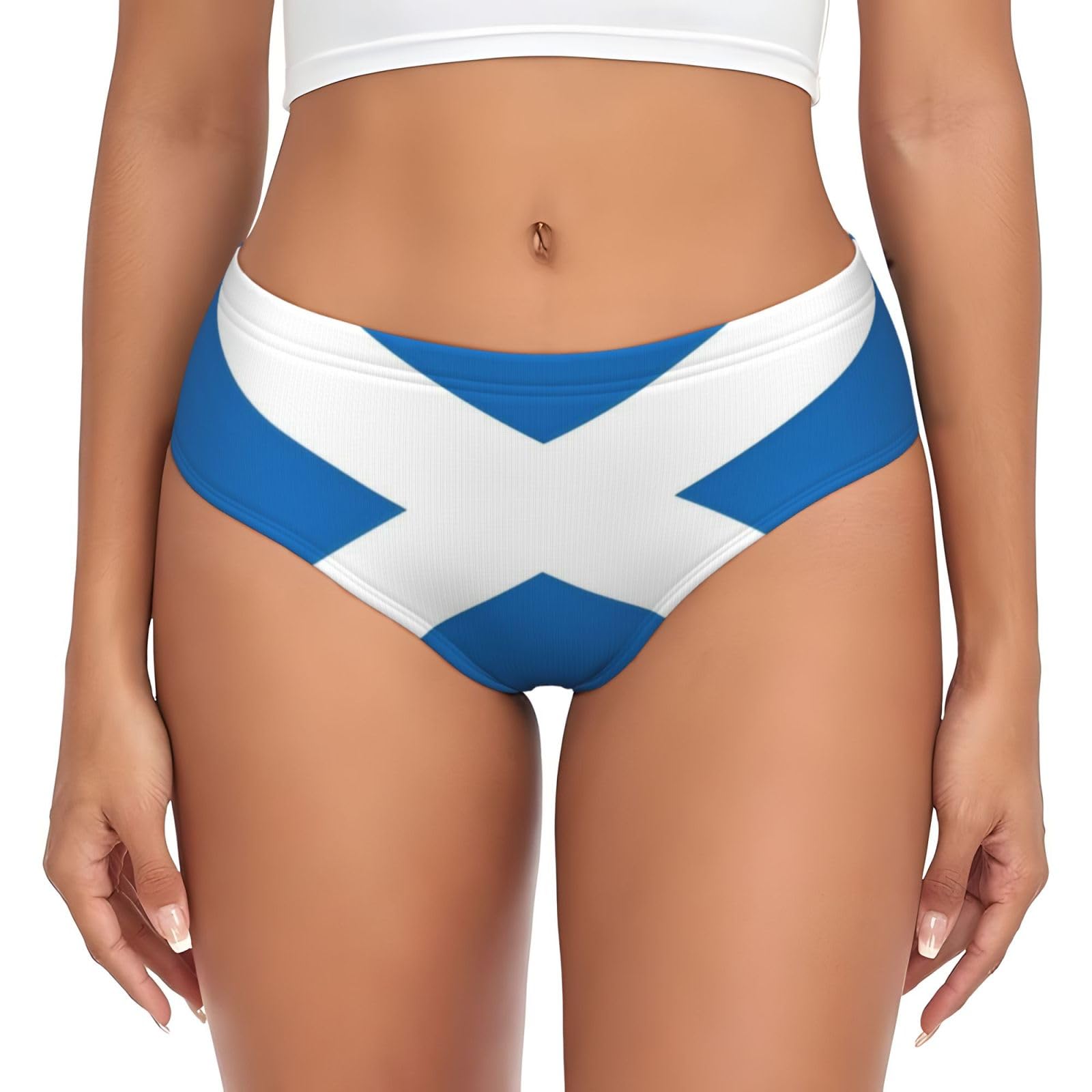 Smazdfxx Women's As Pic Scotland Flag Underwear Briefs Soft Stretch Breathable Panties Hipster Cheeky Panties Knickers