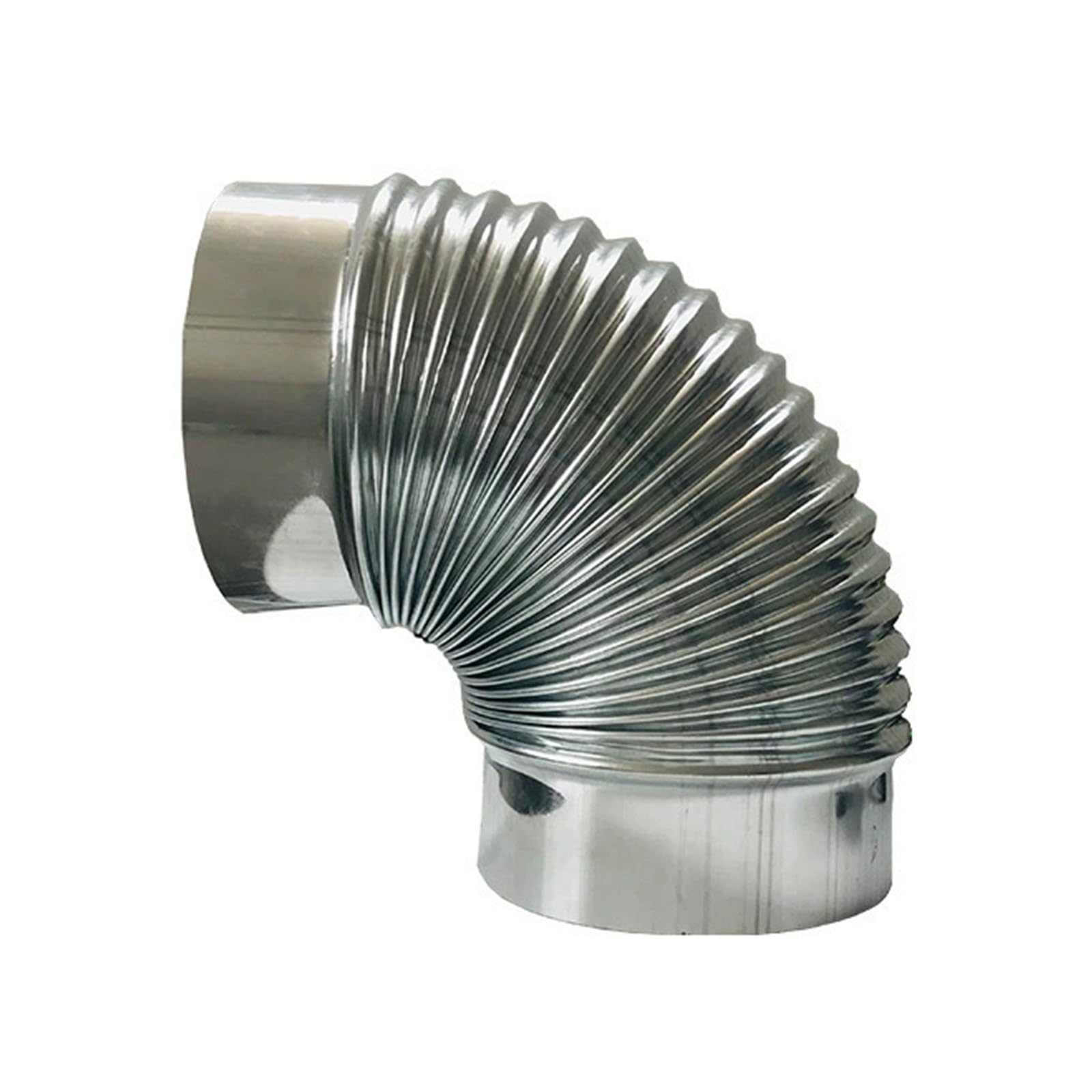 Elnwnnkc 60Mm Stainless Steel Flue Extension Elbow Chimney Easy Installation Vent Quick Setup Smoked Pipe Connector Stainless Steel Stove Pipe
