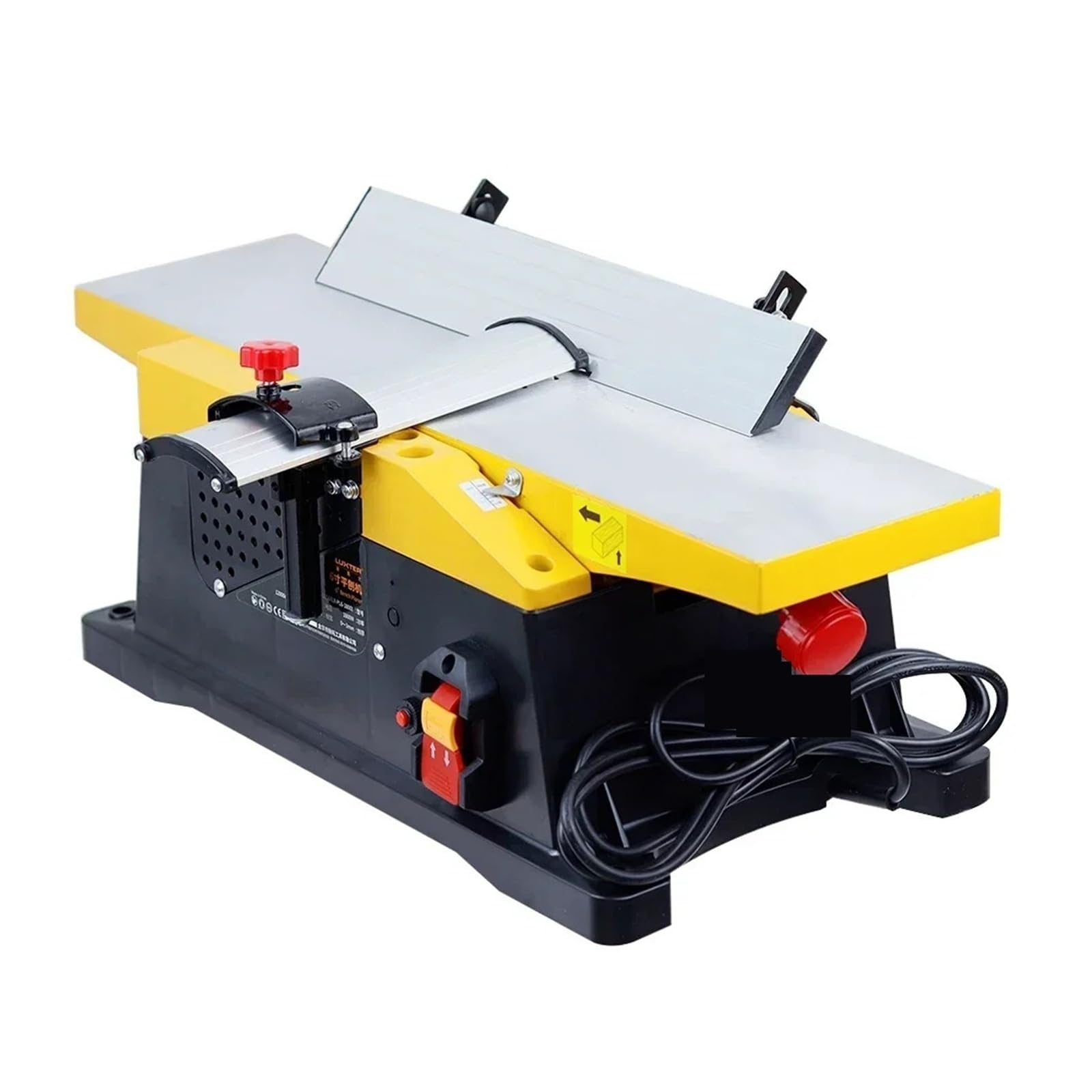 Woodworking Benchtop Jointers 6in 1800W Electric Wood Thicknesser Hand Planer Carving Power Tools Work Table Multiple Uses
