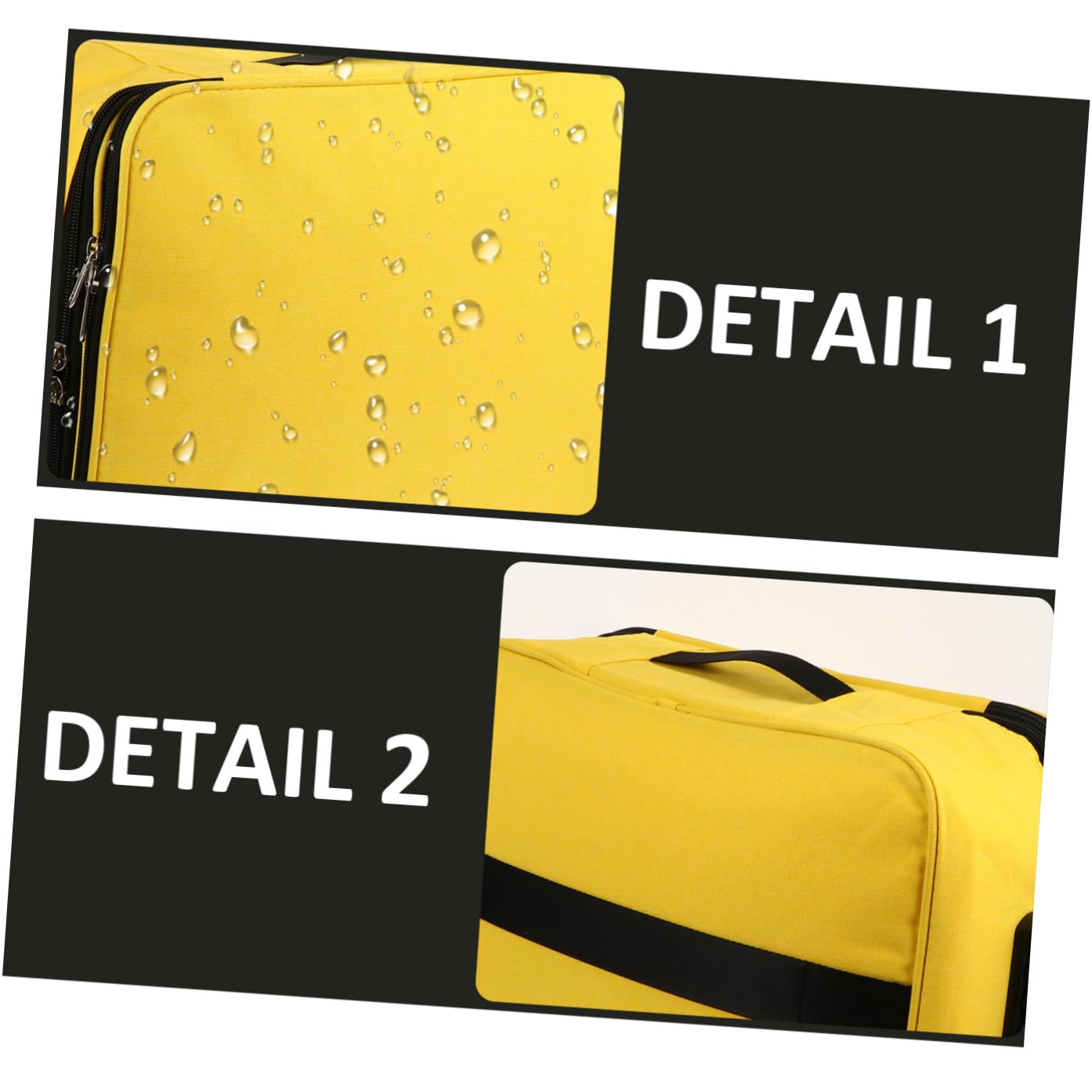 MAGICLULU Borsa Porta Documenti Viaggio Grande Capacità con Lucchetto | Tessuto Cationico Giallo, Doppia Cerniera con Codice, Cuciture Strette e Protezione Acqua