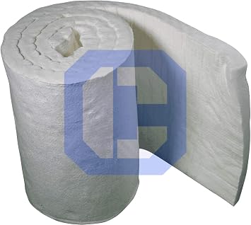 Ceramic Fiber Insulation Blanket, 1 inch X 24 inches X 150 inches, 8# Density 2600F for Furnace, Kiln, Forge, Stove, Pizza Oven, Fireplace Insulation