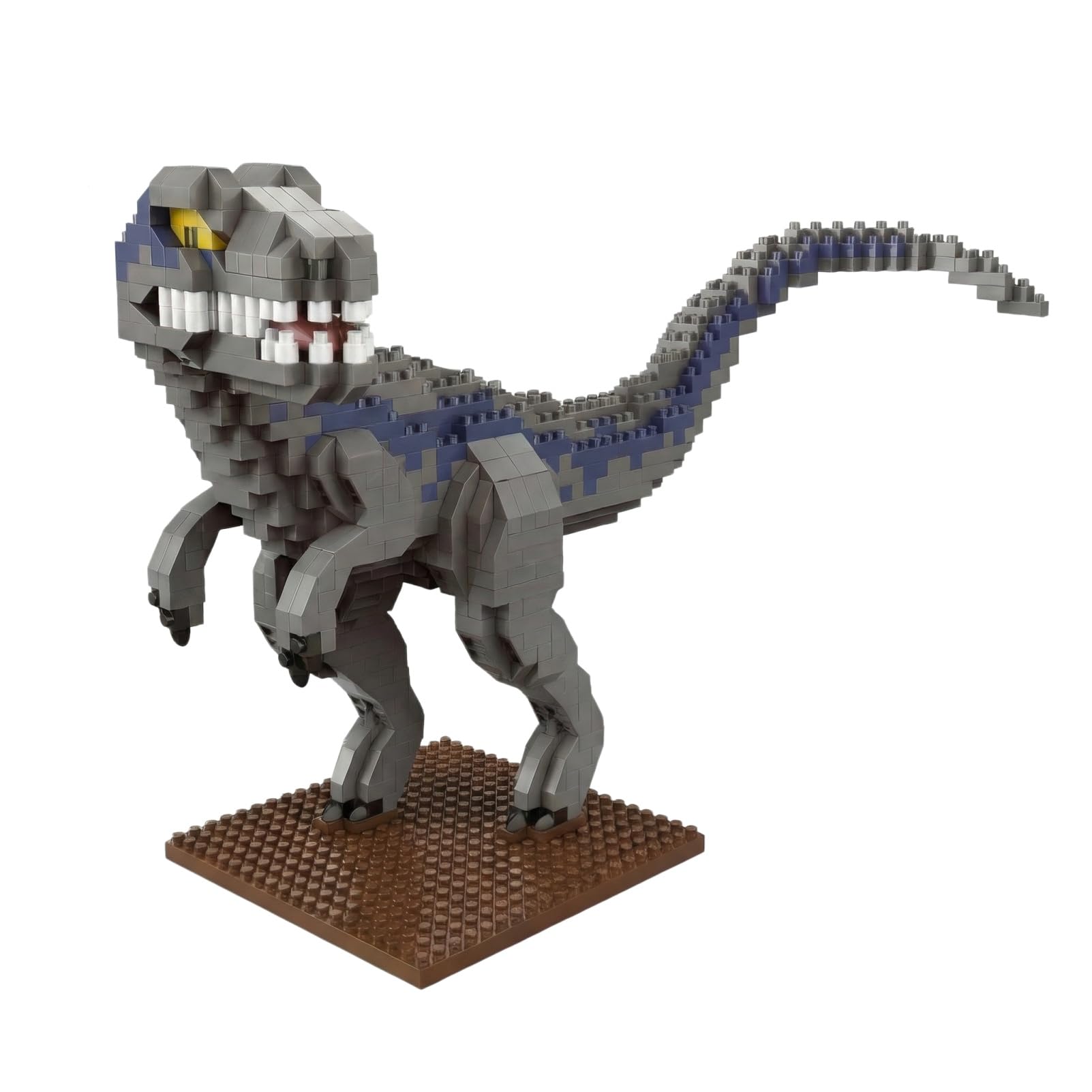 870-Piece Velociraptor Dinosaur Model Kit, Detailed Micro Blocks for Teens and Adults, Challenging STEM Building Set, Ideal Educational Gift for Dino Fans