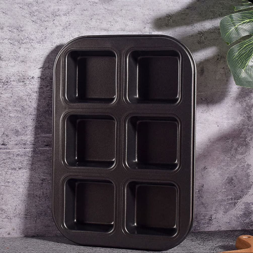 QtthZZr Cake Tins 12 Cups Cake Mold Square Mini Bread Burger Muffin Cupcake Mold for Household Non-stick Stainless Steel Baking Tray