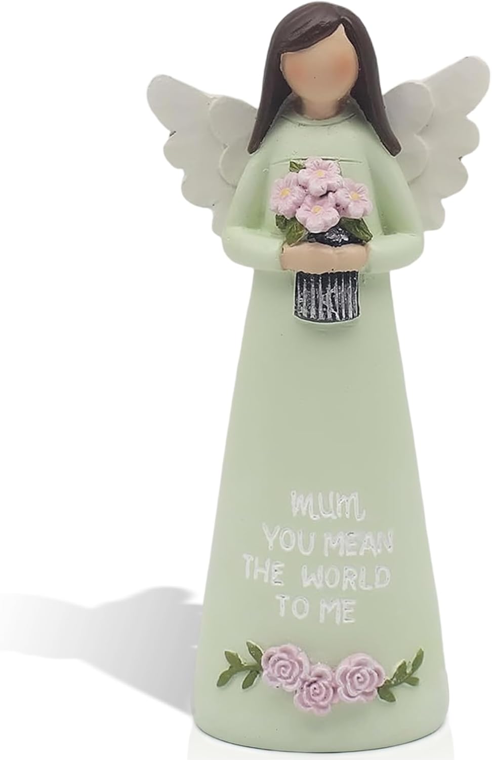 The Leonardo Collection Mother's Day Love & Affection Angel Green for Home & Office | Home Decor Ornaments Gift for Women & Men | Beautiful for Indoor & Outdoor | Living Room Decor Ornaments
