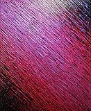 Peinture brillante colorée Peinture au couteau : Texture couteau rose rouge iridescente 61 x 50 cm
