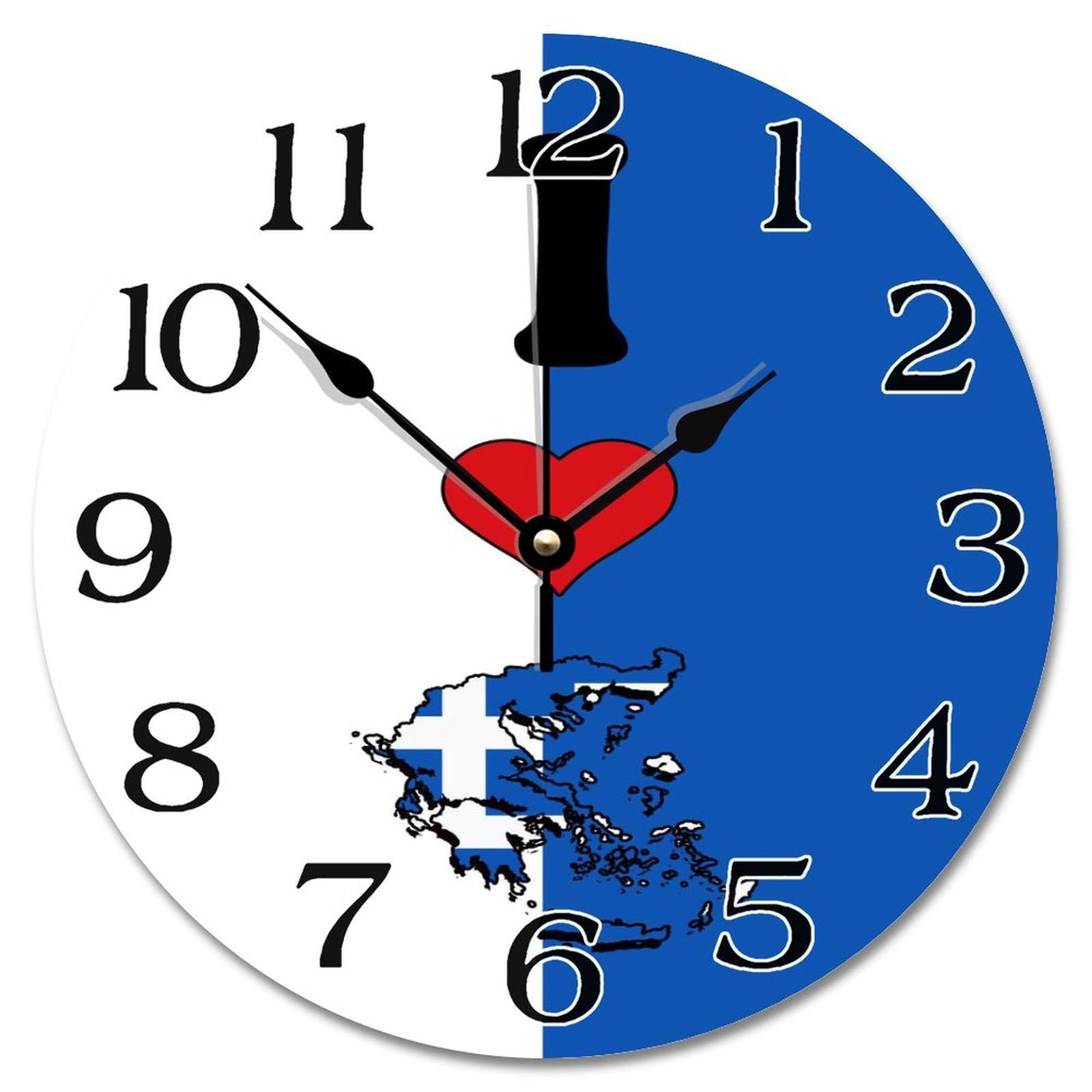 Horloge murale Grèce silencieuse pour décorer la chambre et le salon