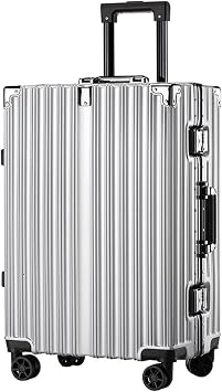 Suitcase Luggage Large Capacity Aluminum Frame Suitcase Lightweight Universal Wheel Password Box Trolley Case Portable Suitcase Color D, Size 20in