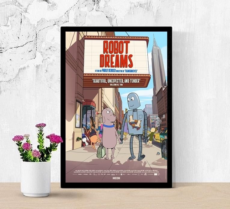 Amazon.co.jp: 【フレーム付-黒-】 映画ポスター ロボットドリームズ