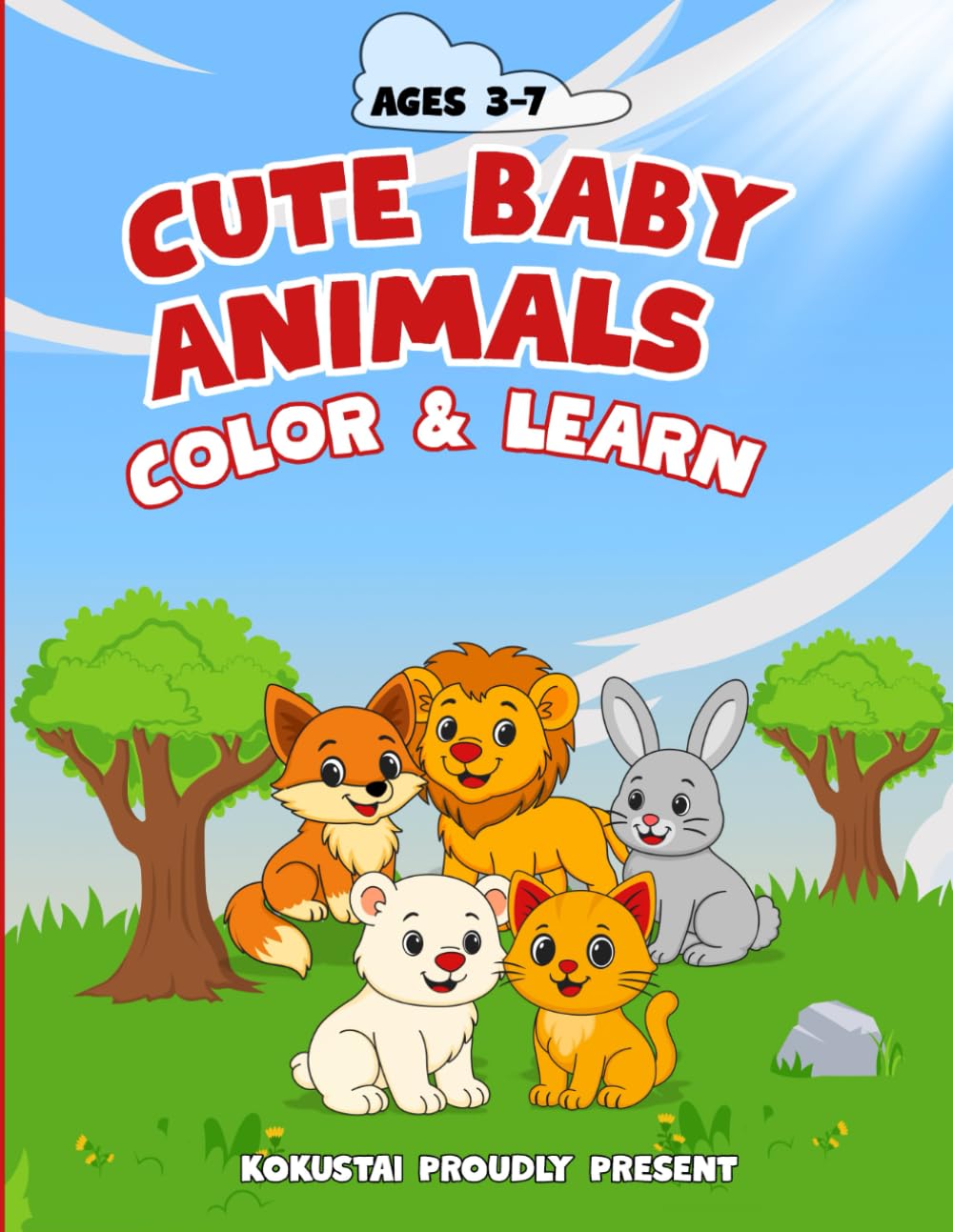 Cute Baby Animals Color & Learn