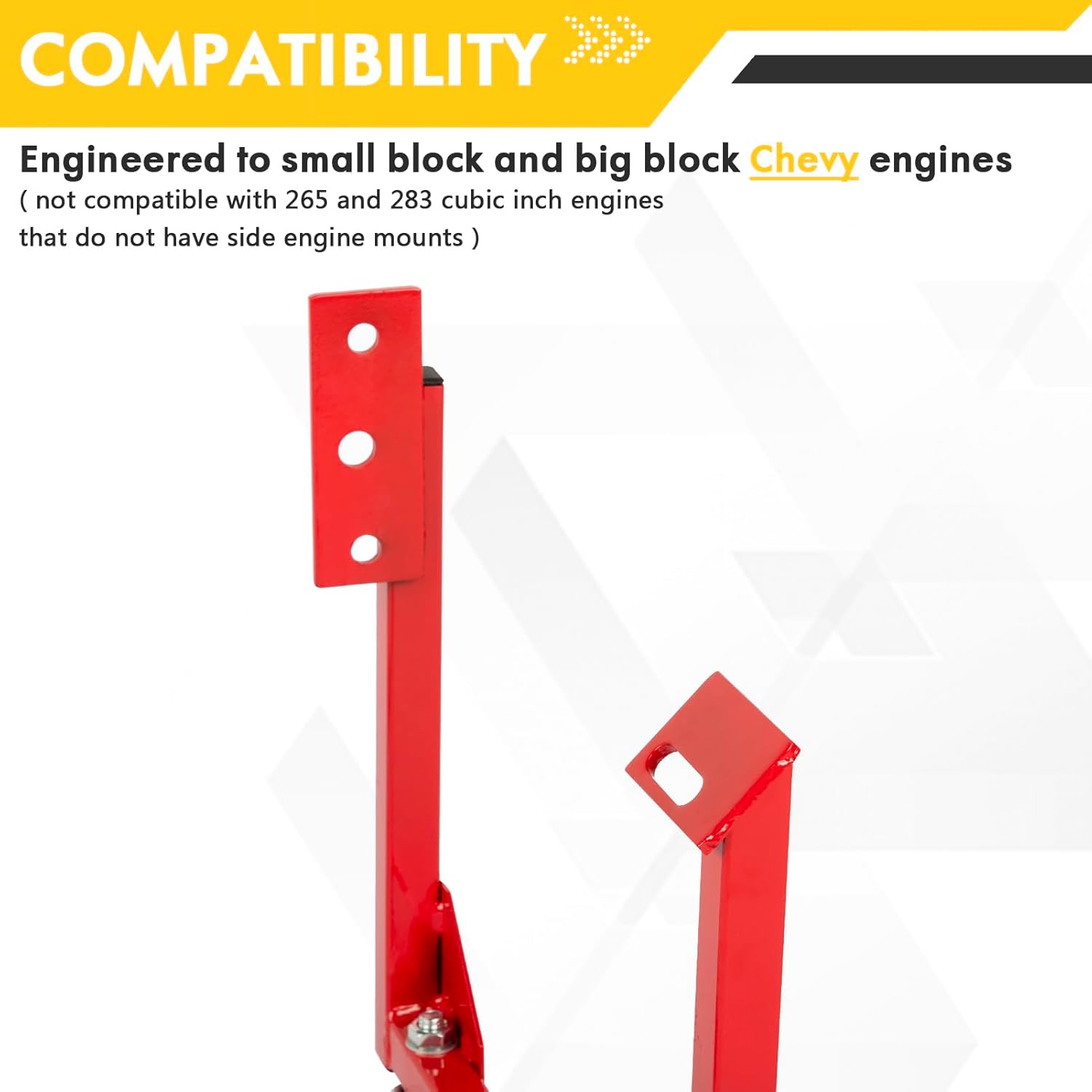 1000lbs Auto Engine Cradle Stand with Dolly Wheels Compatible with Chevrolet Chevy V8 Small Block and Big Block