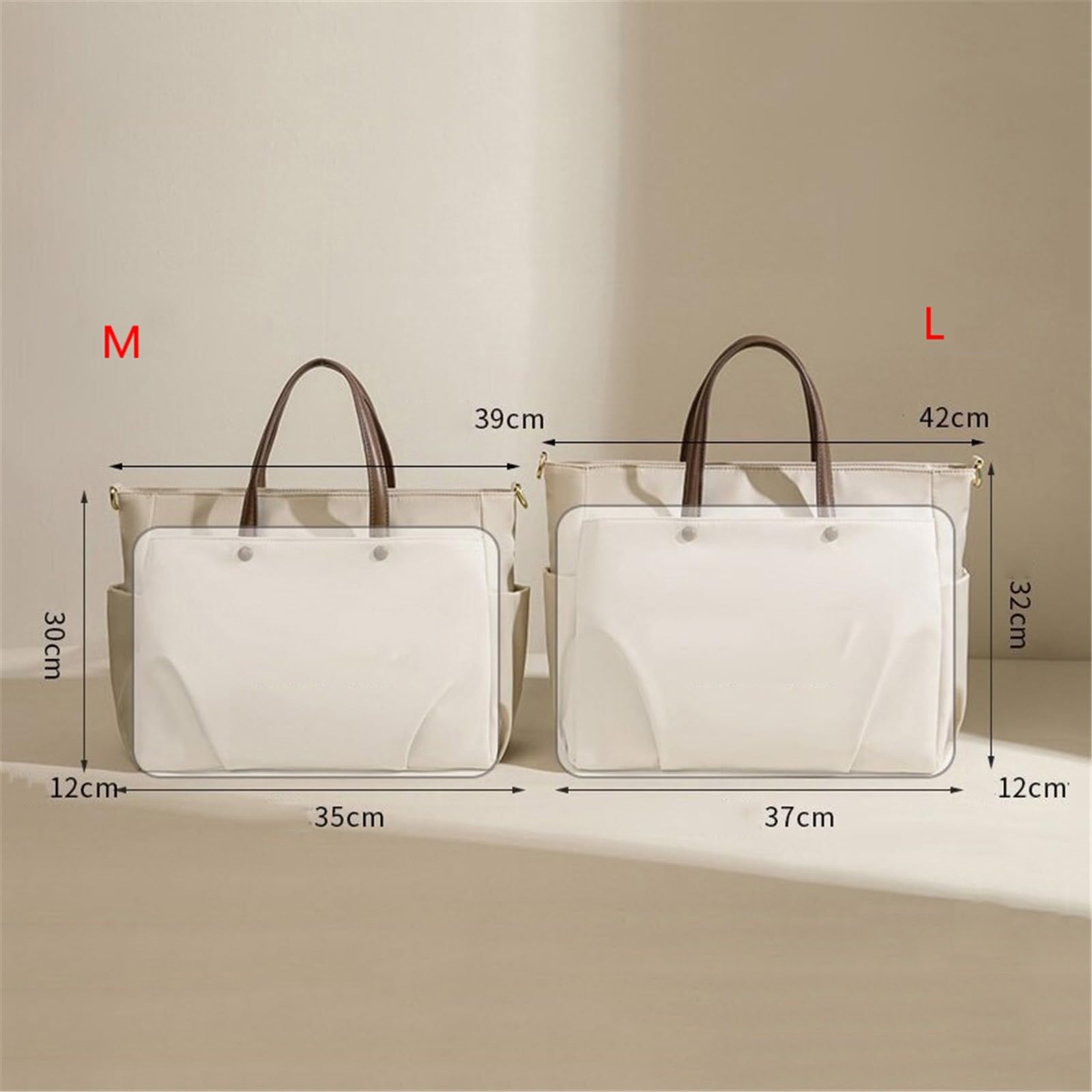 Funda Tableta Bolso de Mano for Ordenador portátil Trabajo, Bolso Cruzado Grande for Enfermera y Profesor con Hombro for Viajes Escolares Diarios Mochila portátil(Grey,Grande)