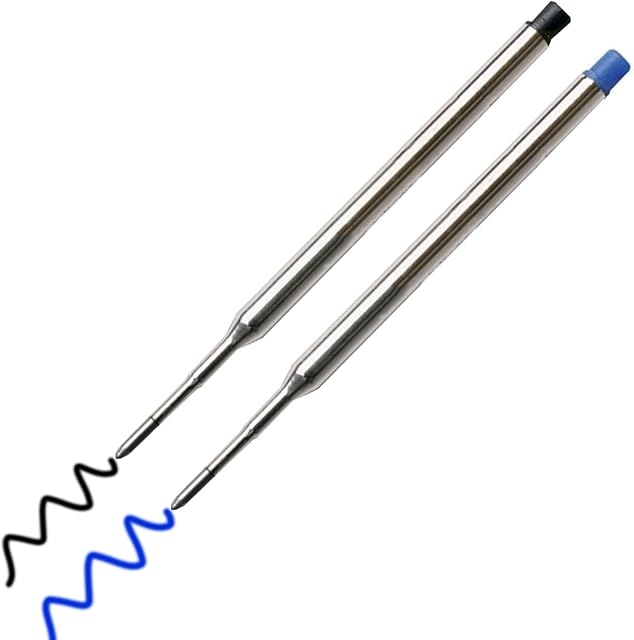 2X Blue Sheaffer K Compatible Ballpoint Pen Refills, Medium Tip Ballpen