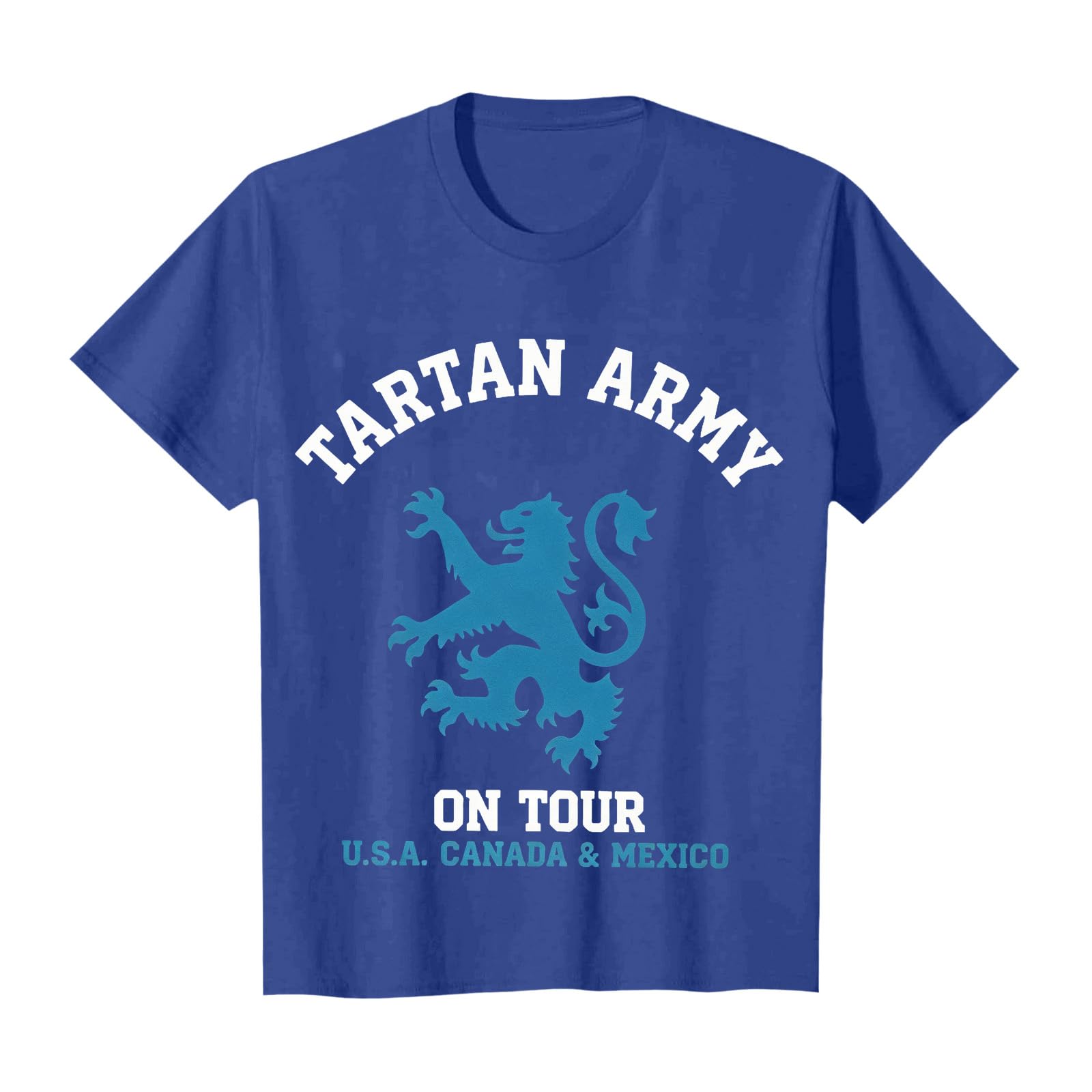 Scotland Football T Shirt Unisex Scottish Flag Short Sleeve Crew Neck Funny – Men Women Football Fans (E-Blue, M) — image 1
