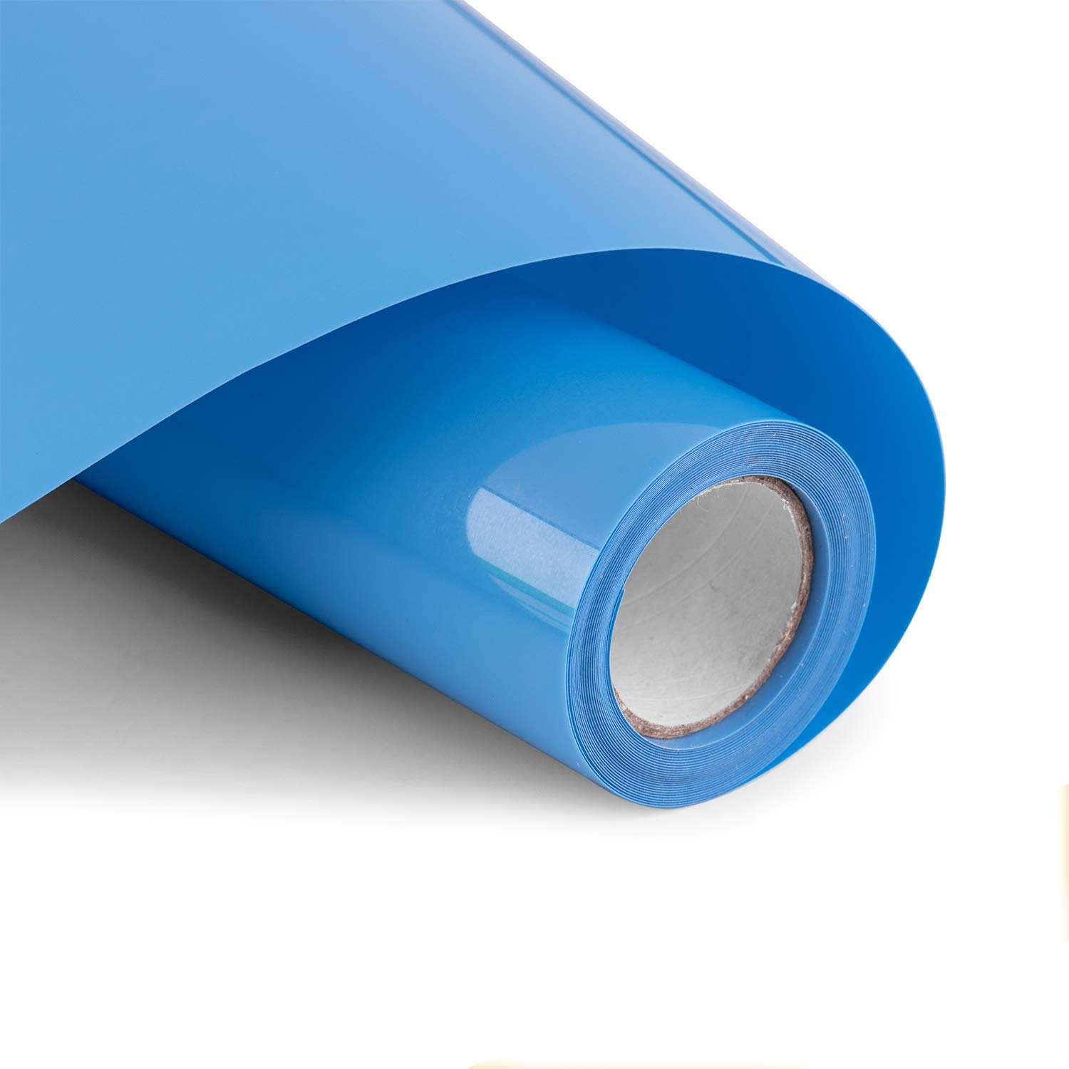 wintfarm Sky Blue Transfer Vinyl,Htv Vinyl,Heat Transfer Vinyl Roll 12" x10ft,Vinyl Roll for Cricut,Heat Press Vinyl for DIY Craft Designs,HTV Iron on Vinyl for DIY T-Shirts Garments Bags
