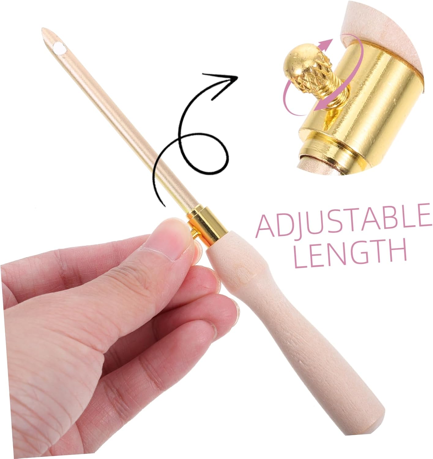 ARTIBETTER Punch Needle Embroidery Tool for Beginners Wooden Needlecraft Poking Kit for Creative Projects Craft Supplies for Enthusiasts and Embroidery