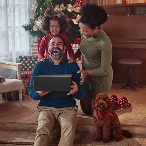 Miniatura 7 de Caja de regalo negra de 12 x 6 x 4 pulgadas con tapa de cierre magnético, caja de regalo para regalos, caja de regalo de dama de honor, bonita caja