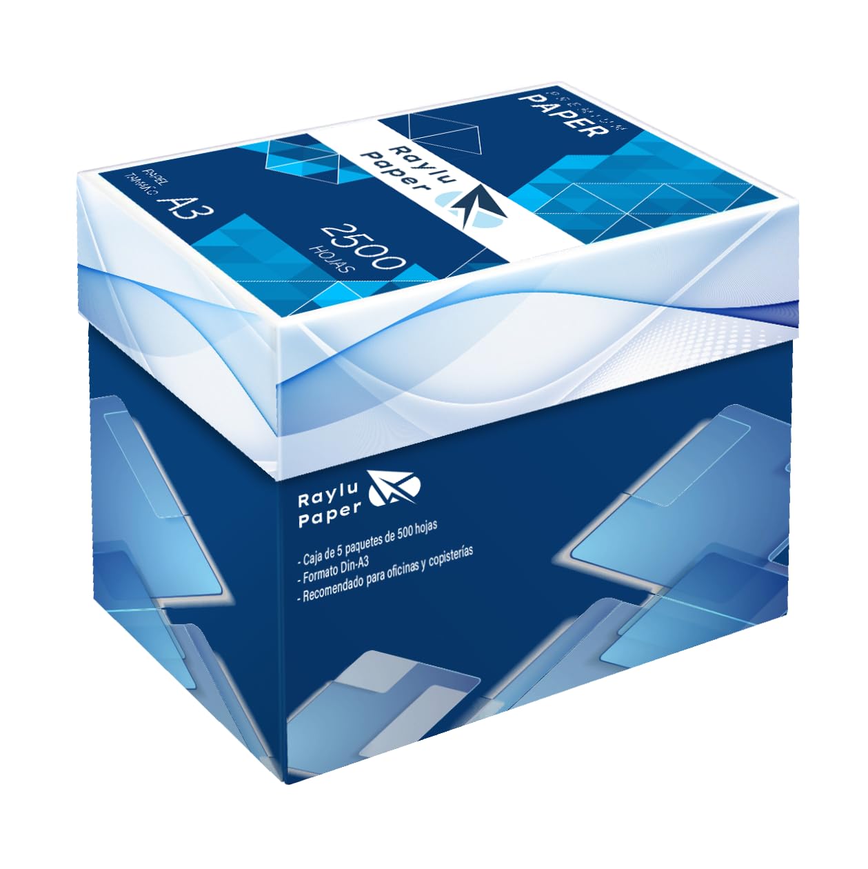 RAYLU PAPER Folios A3 80gr 2500 Arkusze papieru Premium do drukarek laserowych, Inkjet i kopiarek biurowych i domowych