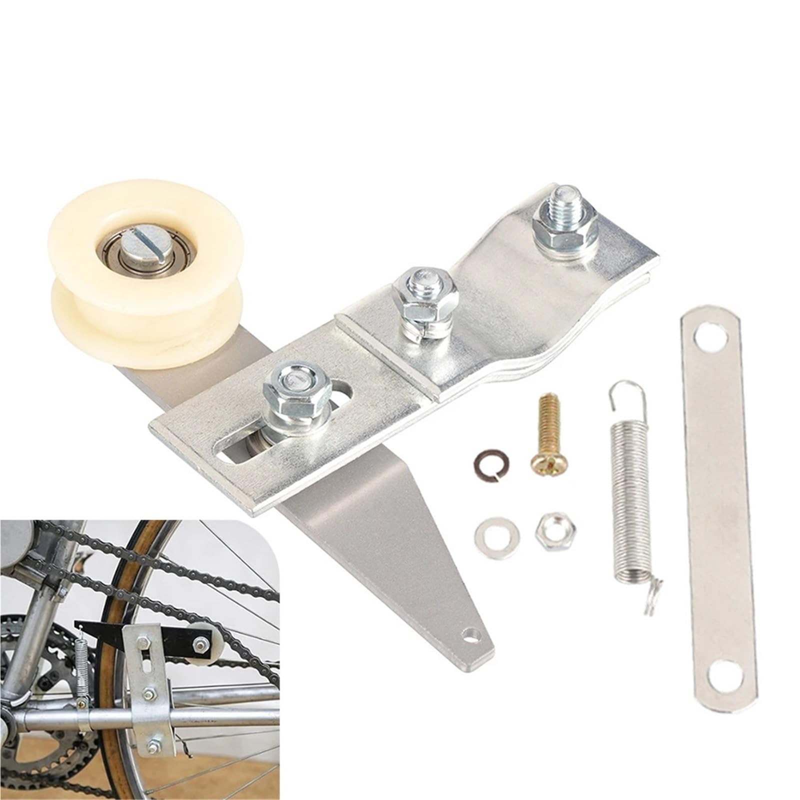 Kit de poulie de tendeur de chaîne à roulement à ressort pour moteur à essence, pièces de vélo motorisées