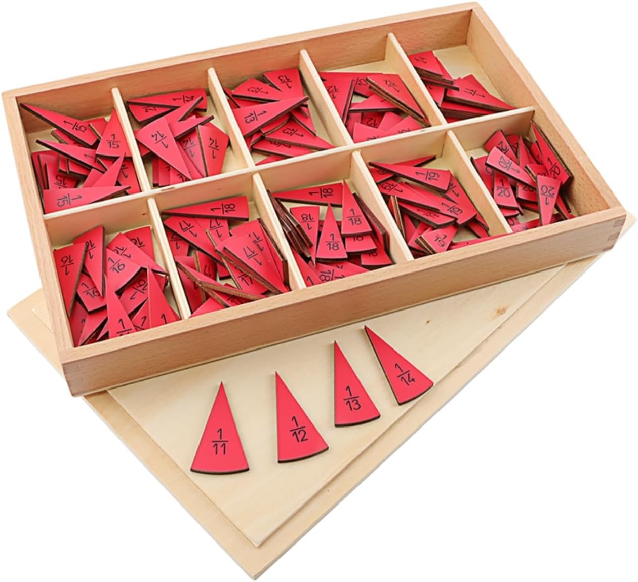 Kids Math Learn Toy Montessori Cut-Out Labeled Fraction Circles 1-10 & 11-20 Teaching Aids Children Math Fraction Education Toys Education Preschool (11-20)