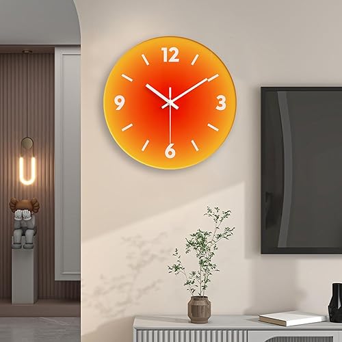 Reloj de pared silencioso de 12 pulgadas, reloj de pared decorativo moderno para el hogar, sala de estar, dormitorio, cocina, escuela, fácil de leer
