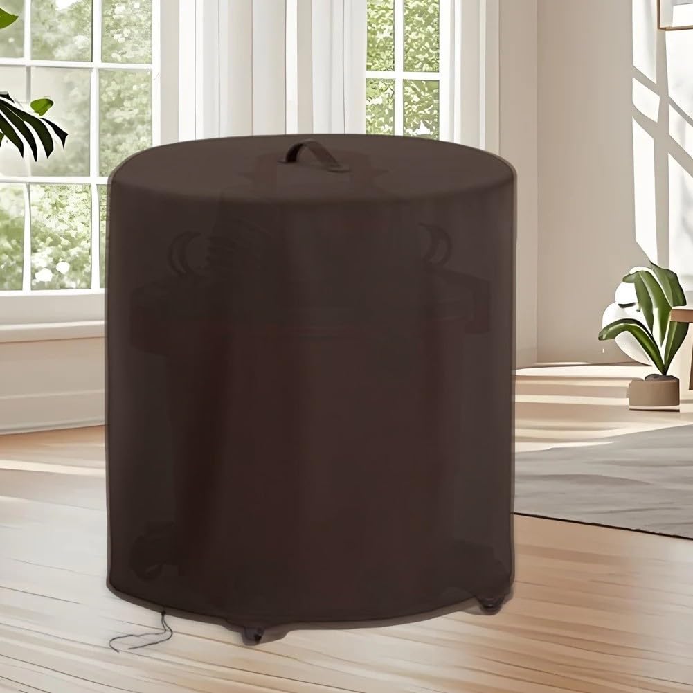 Staubsauger-Abdeckung für nasse und trockene Geschäfte, staub- und wasserabweisendes 210D-Oxford-Gewebe, verstellbarer Kordelzug für sicheren Sitz und praktischer Griff (Kaffeebraun 41 x 53 cm)