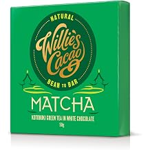 Willie's Cacao Bar - Matcha, White Chocolate with Ceremonial Grade Green Tea - 50g - Artisan Made