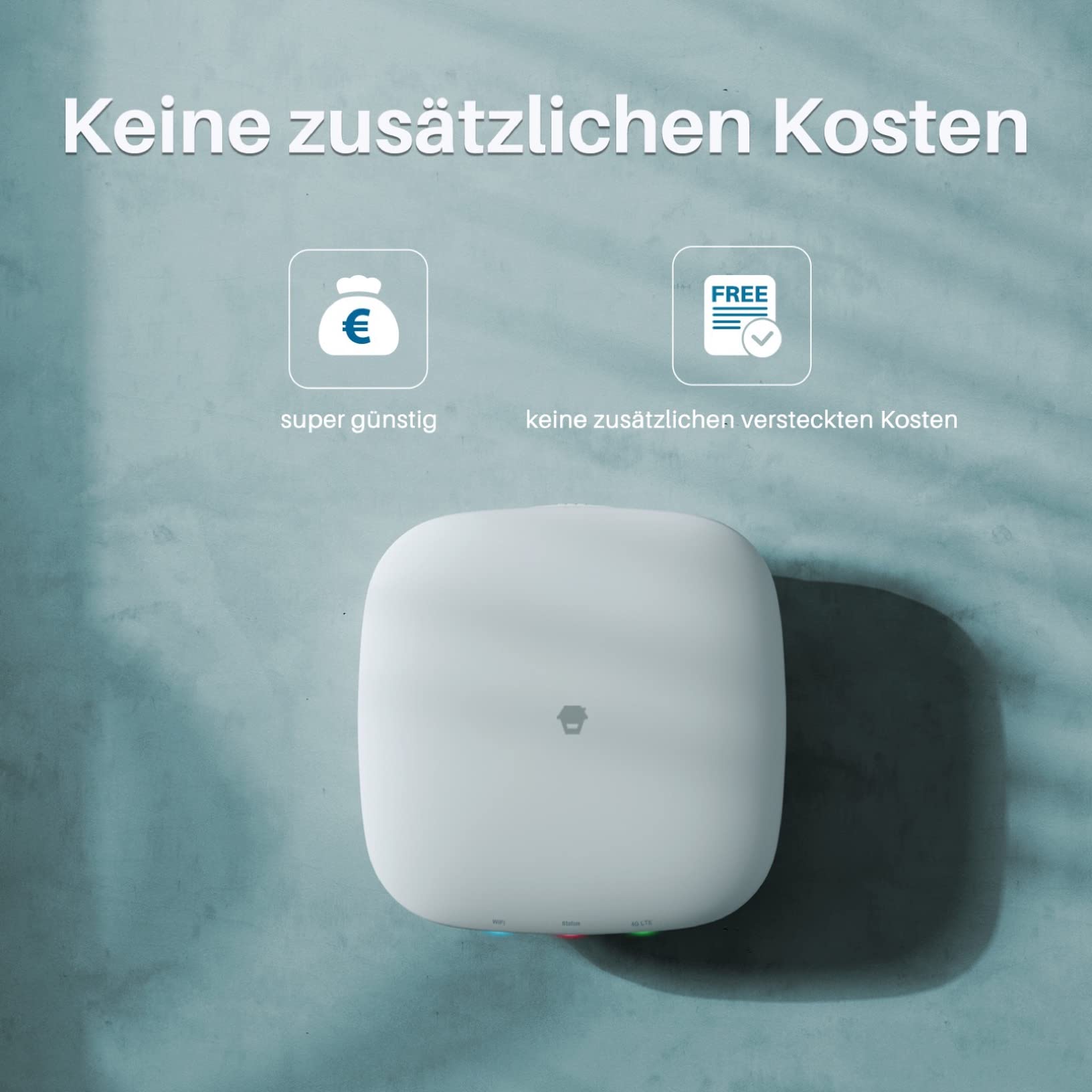 Chuango LTE-400 - WiFi + 4G Alarm System, kabelloses Haussicherheitssystem mit Basisstation, 93 db, 2 Tür-/ Fenstersensoren, haustiersicherem Bewegungsmelder und 2 handlichen Fernbedienungen