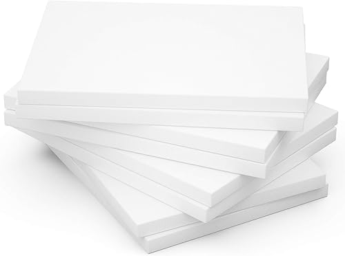 Miniatura 66 de GOTIDEAL Lienzos estirados para pintura, 12 x 12 pulgadas, juego de 7, blanco imprimado, 100% algodón, lienzos cuadrados de arte en blanco