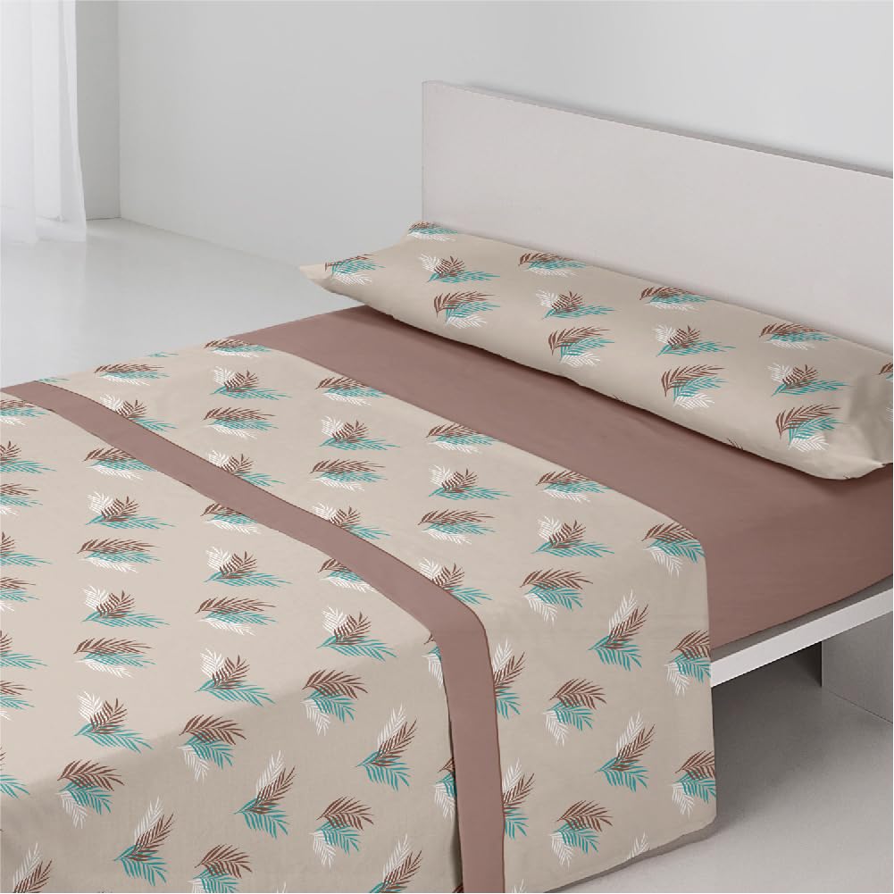 Sedalinne - Juego 3 Piezas sábanas térmicas Navia - Cama 150x190 cm - Tejido Pirineo - Sábanas de Invierno - Total Confort - Incluye Bajera Ajustable, encimera y Funda de Almohada - Color Beig