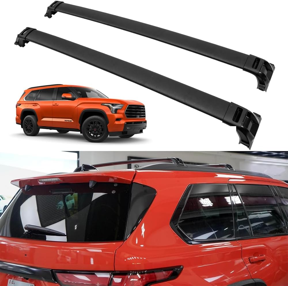 Amazon.com: 2pcs fit for Toyota Sequoia 2023 2024 Roof Rail Rack ...