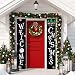 Whaline Christmas Porch Sign, Welcome and Merry Christmas Hanging Sign for Holiday Home Indoor Outdoor Porch Wall Christmas Decoration