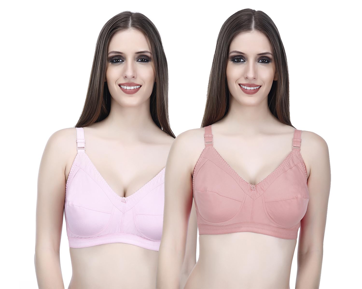 elina Women's Full Coverage Cotton Hosiery Solid Bra (Dove_Setof2)-picture-25