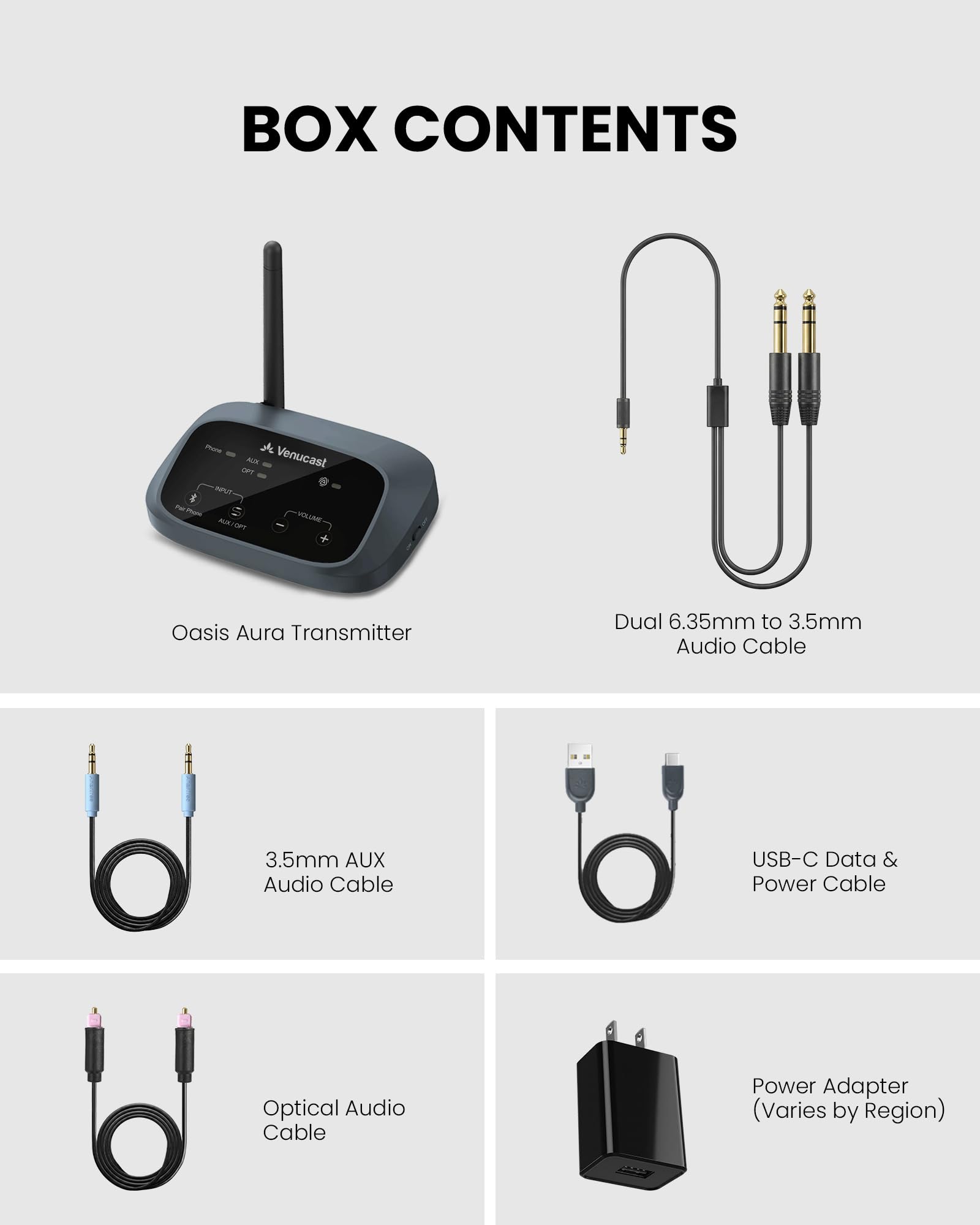 Venucast Oasis Aura - Transmisor Auracast para Iglesias & Recintos, Audio Broadcast para Auracast Dispositivos Escucha Personal y Receptores, BYOD soportado, Compatible con Mezcladores & TVs