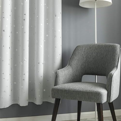 Vista 46 de Mangata Casa - Cortinas opacas para dormitorio, 2 paneles, cortinas térmicas para ventana, para sala de estar, cortinas que oscurecen. Azul marino