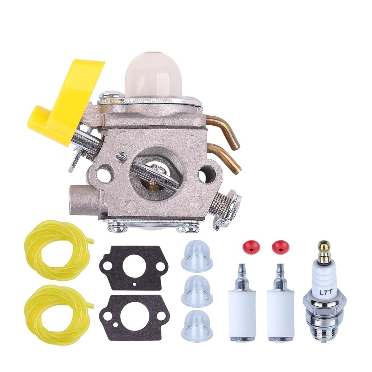 Kit de carburador con bola de arranque y válvula de retención for cortacésped C1U-H60 de 26 cc, 25 cc y 30 cc.
