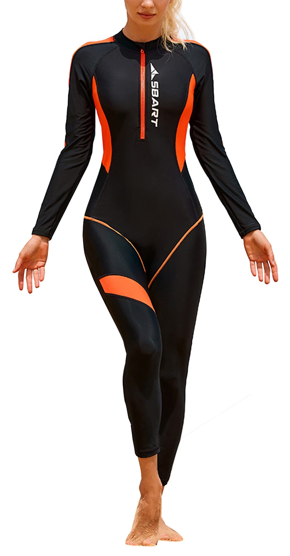 Maillots de Bain 1 Pièce pour Femmes Maillots de Bain de Compétition Piscine Plage Anti-UV Natation Surfing Rashguard Combinaison Femme Slim Fit XS