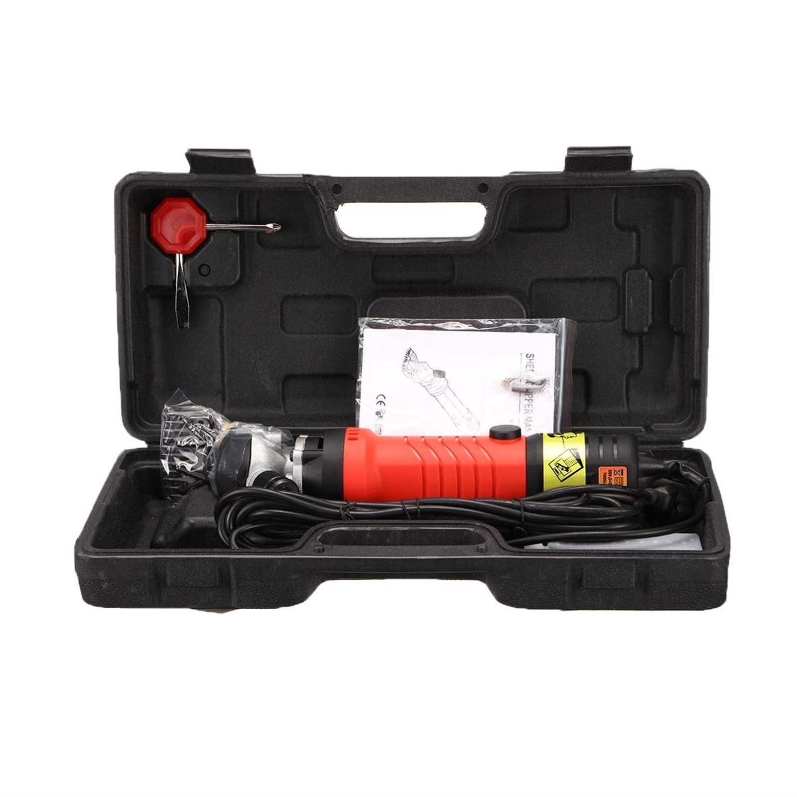 Maszyna do Strzyżenia Owiec, 3000W elektryczna maszynka do strzyżenia owiec i kóz 6 biegów Speed ​​Clipper nożyce rolnicze Cutter wełna nożycowa maszyna do cięcia zwierząt strzyżenie(Rood)