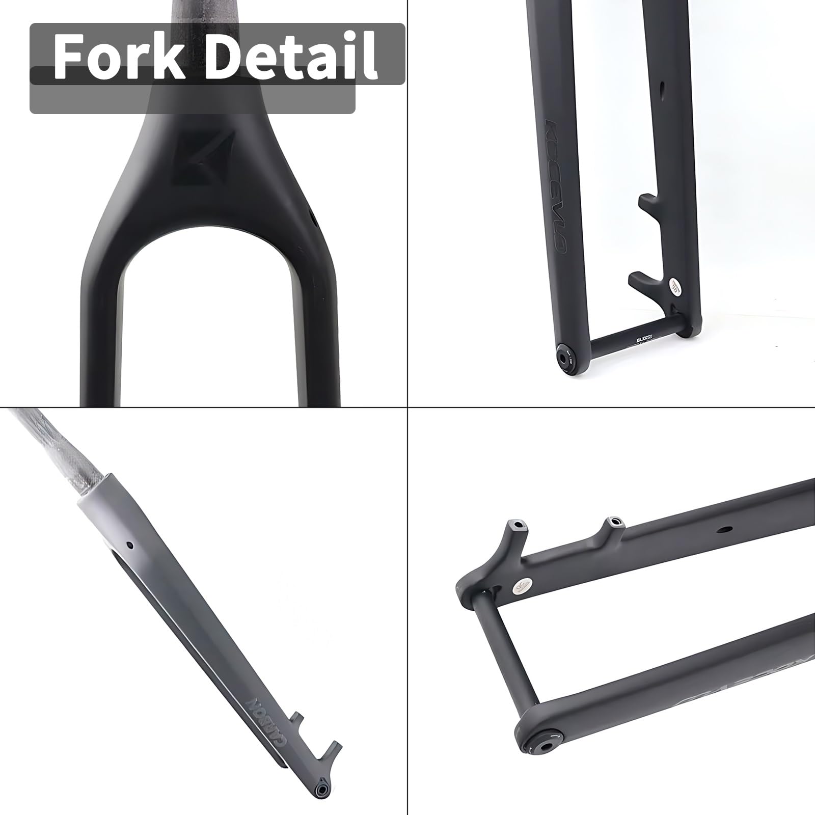 Bicicleta De Montaña De Carbono Horquilla Rígida 27,5/29 Pulgadas Horquilla De Bicicleta 1-1/2'' Horquilla Delantera Cónica Boost Eje Pasante 15 X 110mm Freno De Disco(29in-Black)