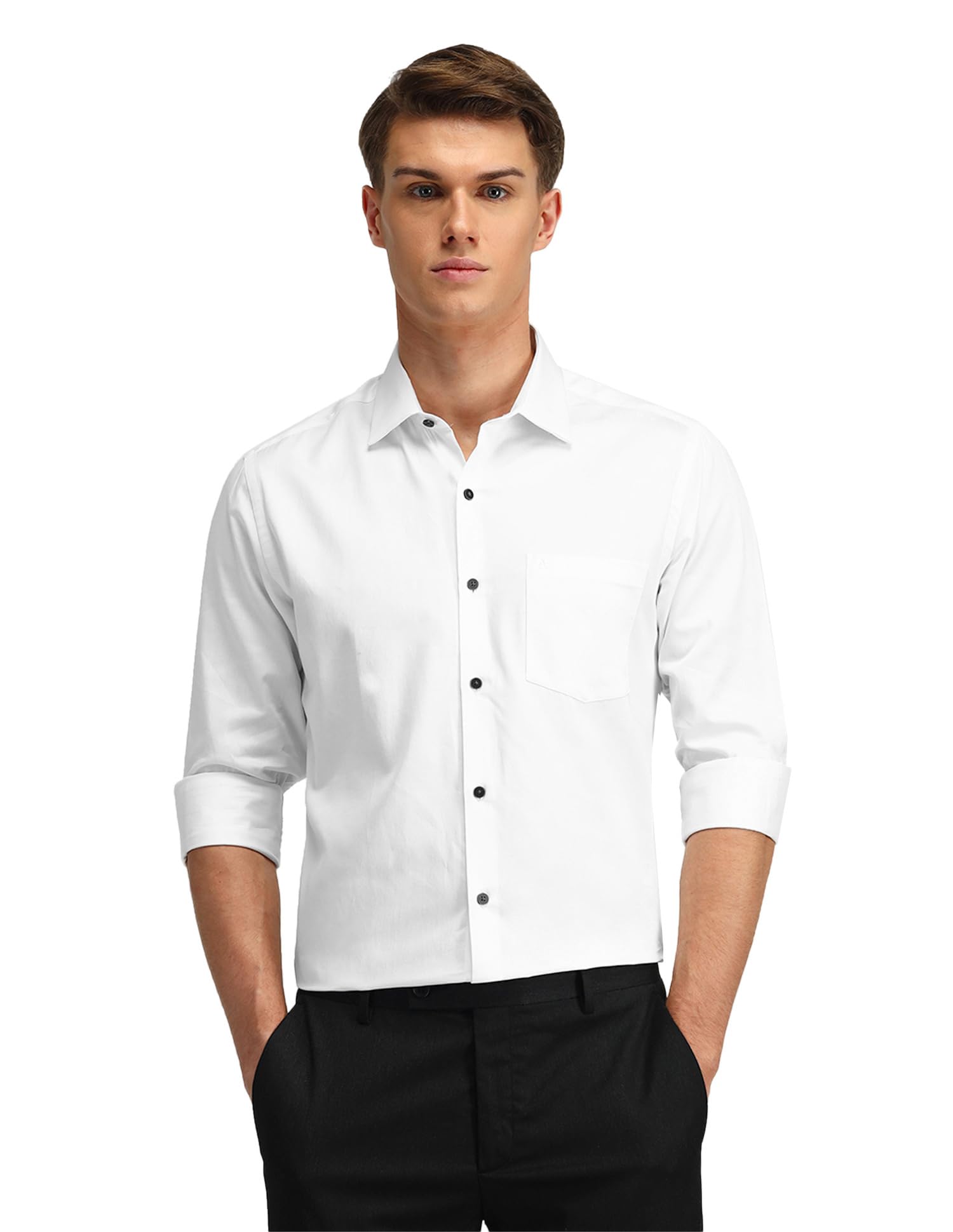 arrow Men's Solid Slim Fit Formal Shirt-picture-26