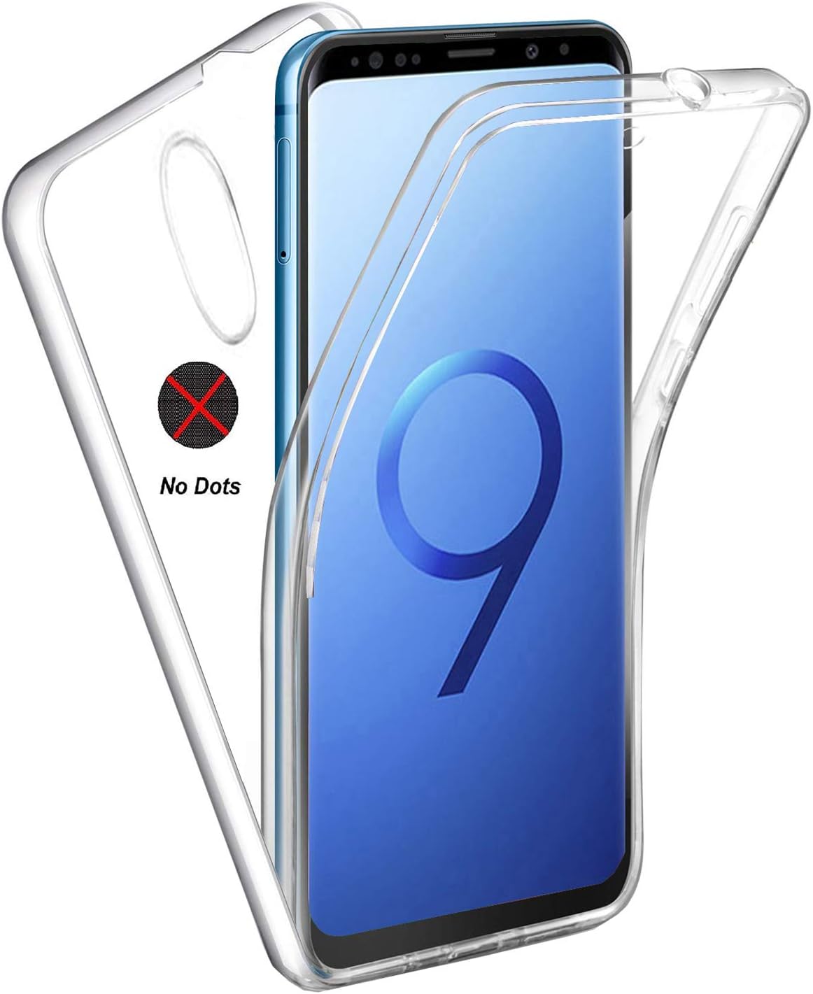 KP TECHNOLOGY Case for Galaxy S9 - (360 Front + Back Protection) Full Complete Protection For Samsung Galaxy S9 Gel Case (CLEAR)