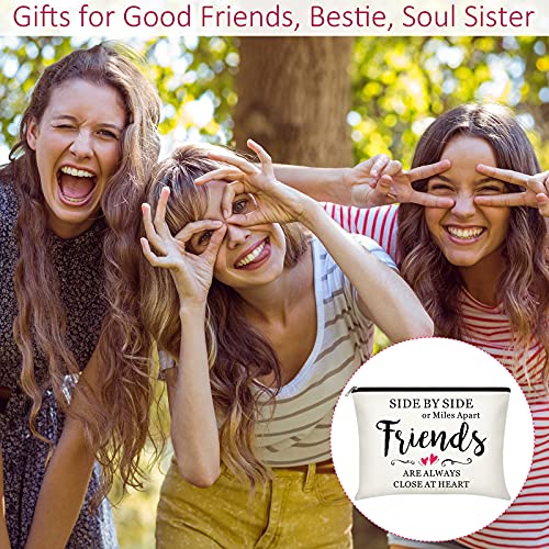 Xuniea 6 Pieces Friendship Gifts for Women Bulk Friendship Cosmetic Makeup Bag for Girl Travel Pouch Friend BFF Birthday Christmas Gifts(Heart Pattern)2