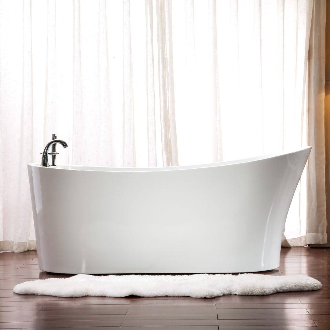 Vasca da Bagno Freestanding Moderna rubinetteria inclusa 170x80cm - Azalea