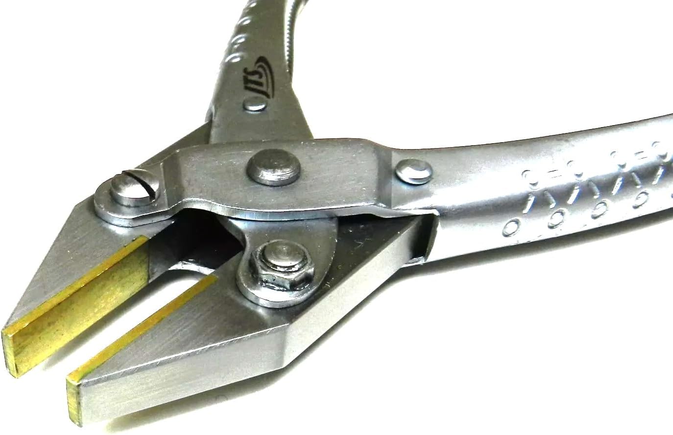 Parallel Pliers Brass Jaws Soft Flat Nose 140mm with Spring Jewelry Crafts