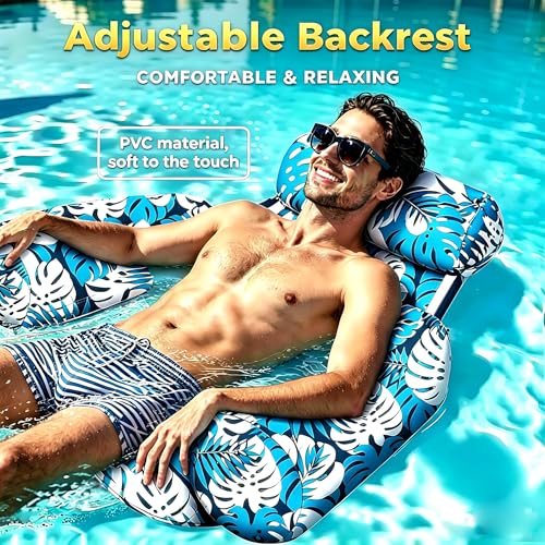 Fauteuil Gonflable de Bouée Confortable avec Dossier et Pompes à Air - 3