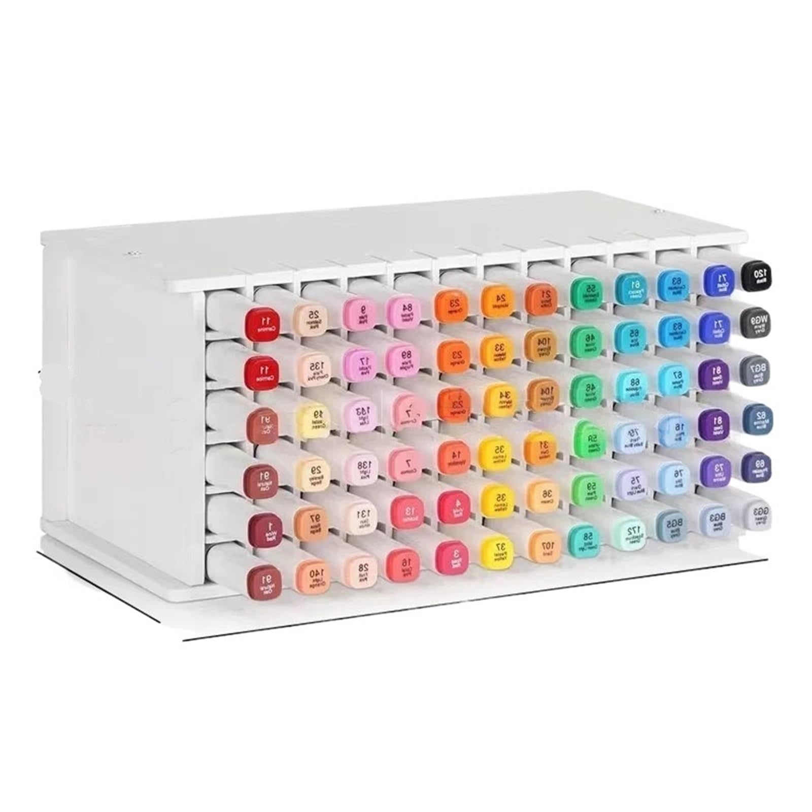 Aufbewahrungsbox für Markierungsstifte Kunstmarker-Aufbewahrungsregal for 72/120 Marker, Aquarellpinsel, Stifte, Farbstifte, Organizer-Halter for den Schreibtisch für Büro(Large)