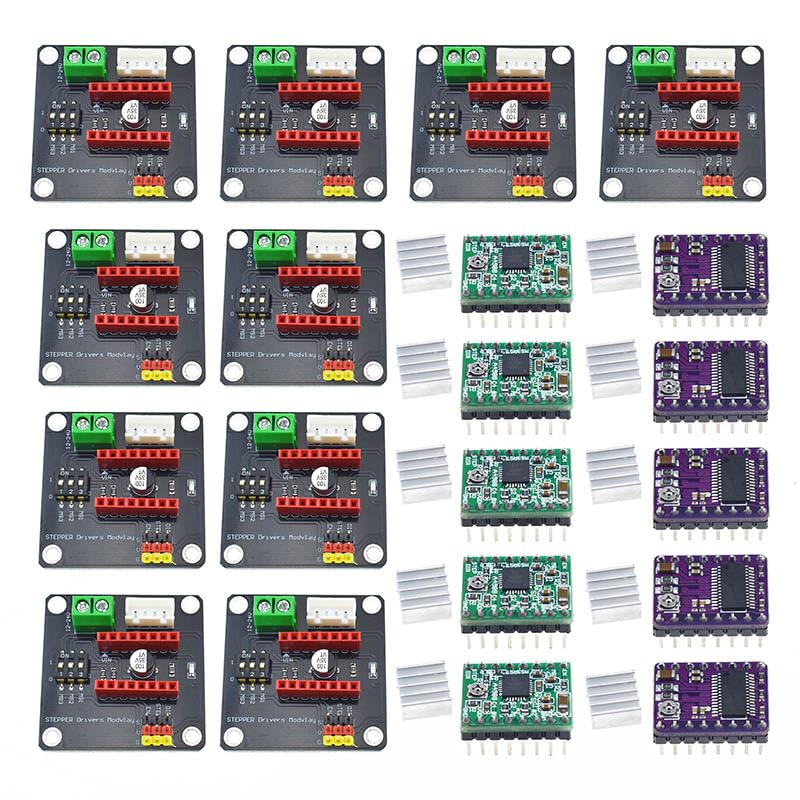 10Pcs 42 Stepper Motor Driver Expansion Board with DRV8825 A4988 Control Shield Module