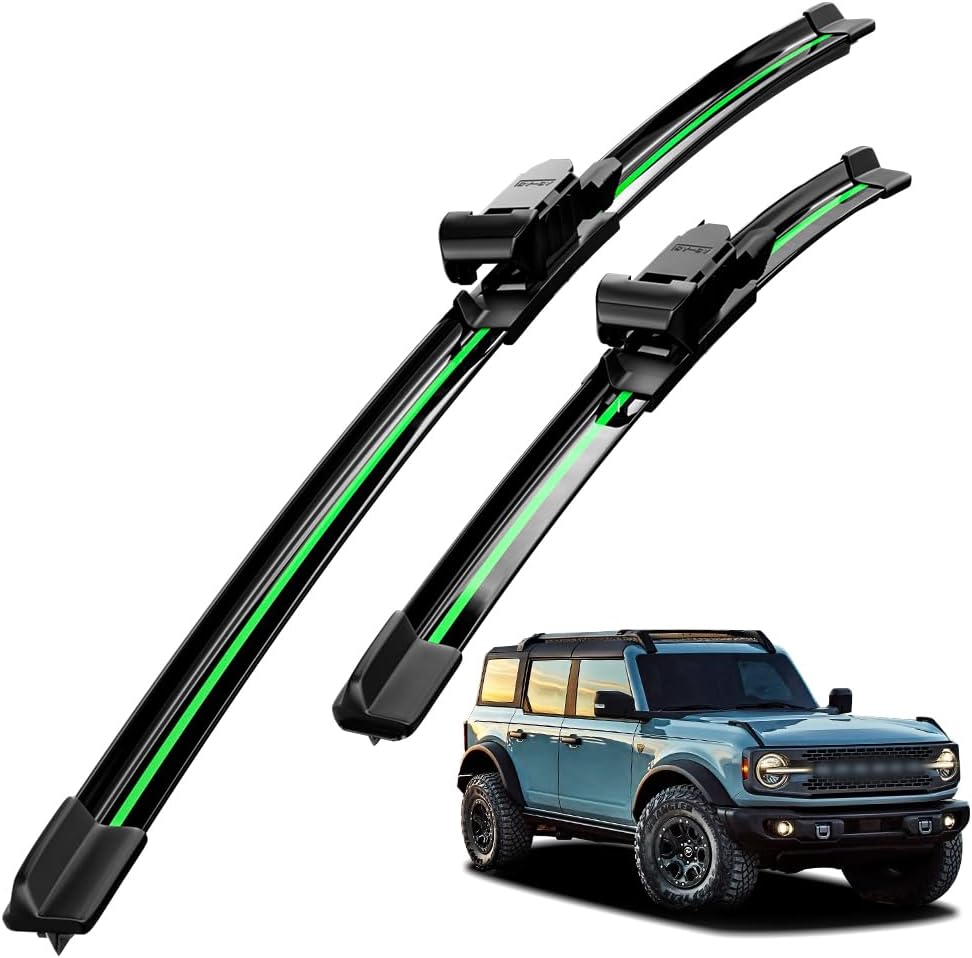 Compatible With Ford Bronco 2021-2024 Wiper Blades Front Windshield Wipers Water Repellent Available in All-Seasons OEM Quality 2PCS 17"+17"